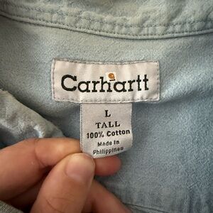 CARHARTT  large tall men’s LOVED denim shirt